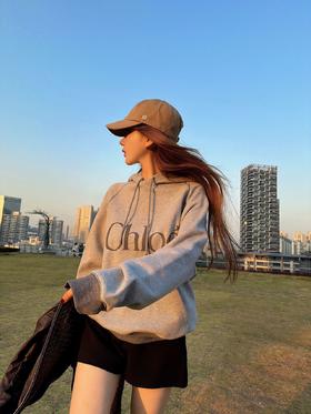 【非质量问题不退】PP05-蔻依FW25棉绒混纺连帽常规长袖卫衣(SSJ*PP)无尺码表