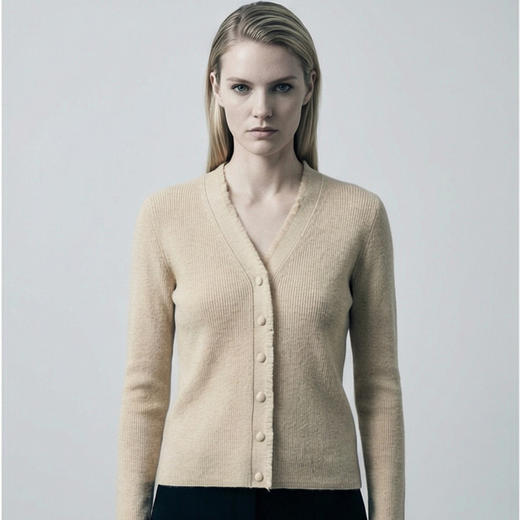 KINGDEER/KD秋冬新款女式v领慵懒休闲羊绒衫L805567经典基本款/气质款鹿王 红色 商品图5