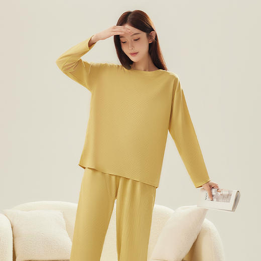 【好看又舒适家居服】茶稚华夫格情侣家居服套装HFG0101 云朵般丝滑软糯新肤一套就够 居家休闲/早晨遛狗/下楼取快递/宿舍生活/睡眠/超市购物 商品图13