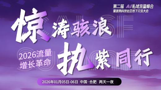 第二届AI私域流量峰会暨渡鸦科技社区线下交流大会【回放】 商品图0