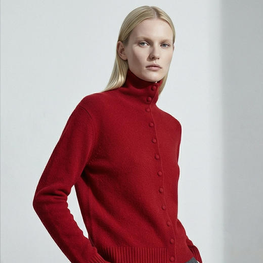 KINGDEER/KD新款女式时尚休闲羊绒衫L805907经典基本款/气质款鹿王 红色 商品图9