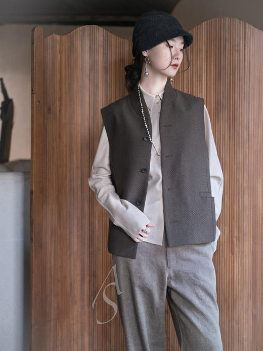 Kreuzzz 蓝色/卡其色/深灰色/米白色羊毛Lumi蝴蝶结窄檐软帽 商品图4