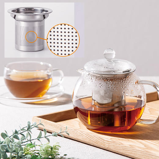 NITORI宜得利家居 办公用玻璃茶壶茶水分离过滤茶水壶花茶壶 PP02 商品图3