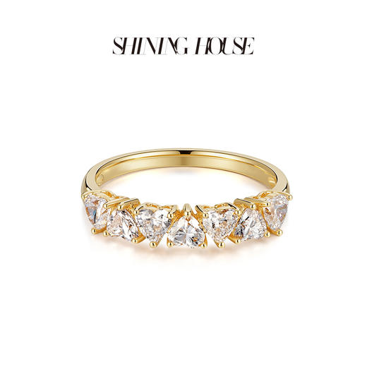 ShiningHouse[培育] 18k金钻石戒指 心形1克拉钻人工真钻人造钻石K金戒指时尚钻石戒指悦己送礼臻选【此商品不支持7天无理由退货退款】预计3日发货 商品图1