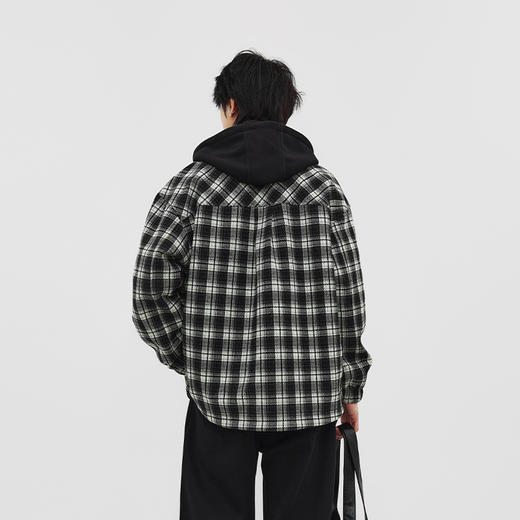 【新品上新】HX 冬季假两件带帽茄克衫C105540004101 商品图3