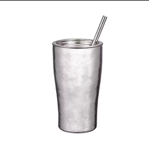 英国taic太可双层真空纯钛啤酒杯吸管杯礼品水杯保温保冷户外超轻420ml 商品图2