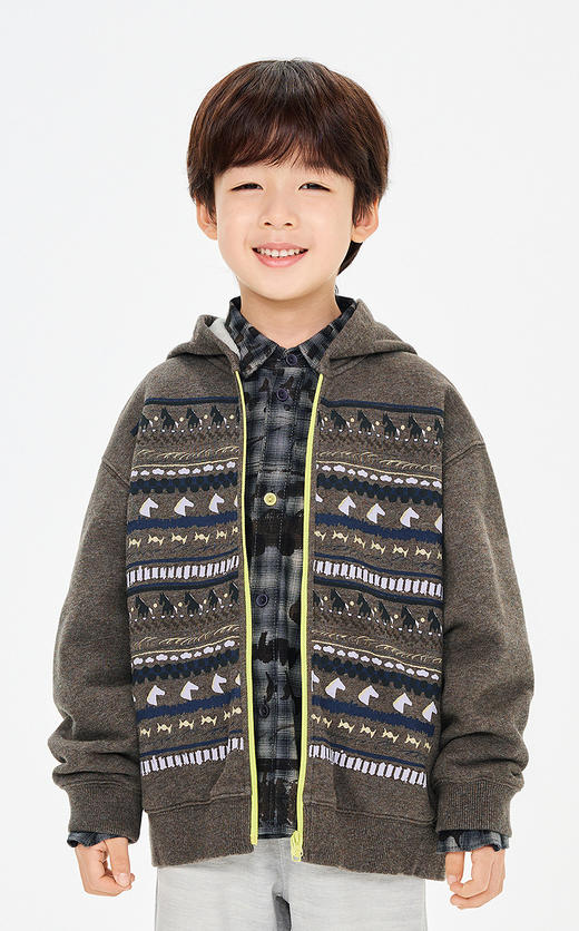 jnby  26年春款  连帽开襟卫衣  1Q1412580 商品图4