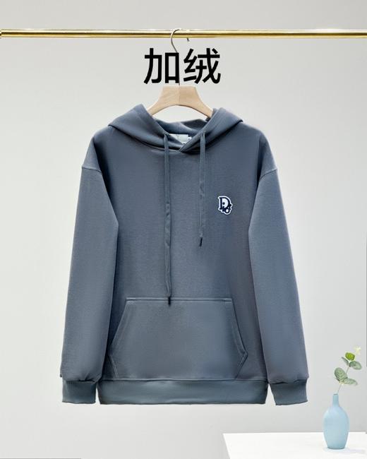 银狐绒 新款CD字母刺绣连帽加绒卫衣 商品图3