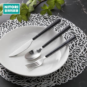 NITORI宜得利家居 家用不锈钢餐具套装大理石纹甜品叉勺