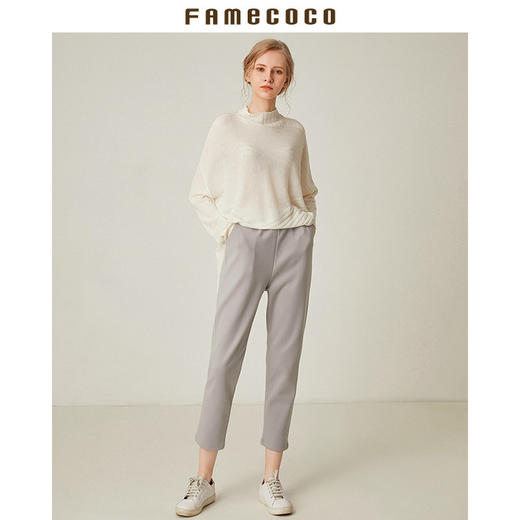 Famecoco范可儿春纯棉休闲裤韩版宽松运动长裤F185GA032 商品图2