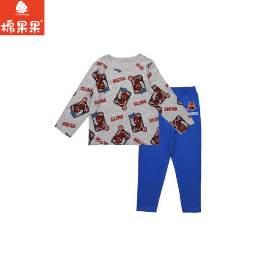 棉果果× LEGO男童春秋套装氨棉汗布纯棉满印套头套装L111302226032 商品图0