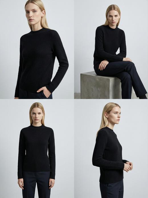 KINGDEER/KD秋冬新款女式长袖半高领羊绒衫L805905经典基本款/气质款鹿王 商品图3