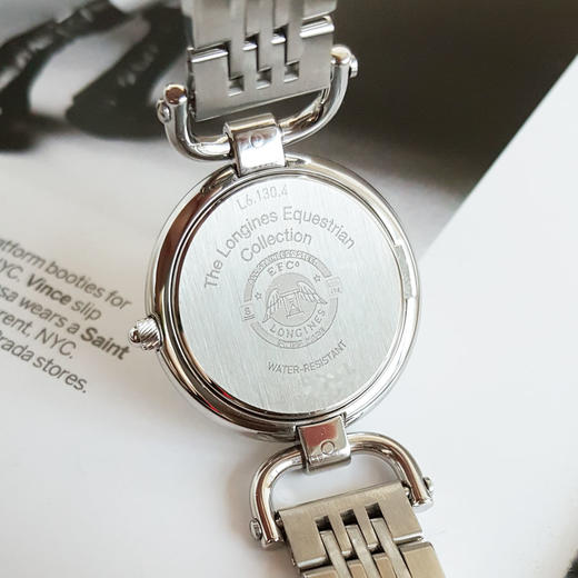 【95新】LONGINES 浪琴L6.130.4.71.6石英机芯日期显示26.5MM（女款）优雅系列精钢 170126NJS22 商品图8