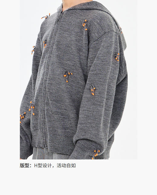 jnby  26年春款  短款开襟毛衫   1Q1313360 商品图5