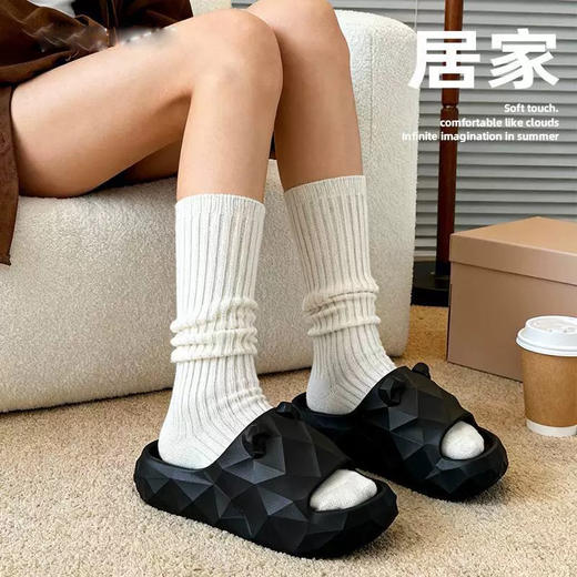 立体厚底拖鞋室内居家女士家居软底静音浴室洗澡防滑凉拖鞋【WG26203】 商品图2