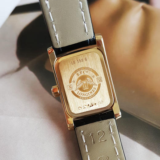 【95新】LONGINES 浪琴L5.158.6.16.2石英机芯16*25MM（含表耳 女款）黛绰维纳系列18K黄金 301225AK37 商品图6