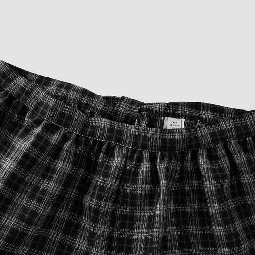 商场同款|森马休闲裤女春季格纹屁帘仿呢2026新款甜美叠穿阔腿裤 商品图2