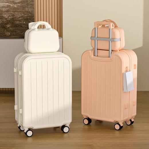 春节不打烊【化妆包+行李箱❗出行新乐趣】行李箱20寸登机新款拉杆箱女高颜值耐用密码箱男女学生旅行箱杯架。rf 商品图2