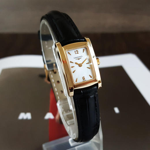 【95新】LONGINES 浪琴L5.158.6.16.2石英机芯16*25MM（含表耳 女款）黛绰维纳系列18K黄金 301225AK37 商品图2