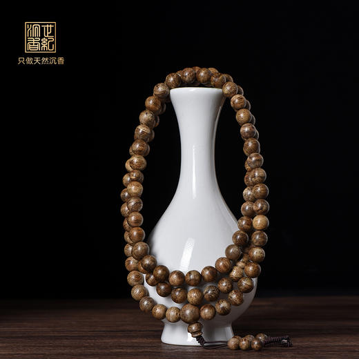 油润老料 | 天然菩萨沉香佛珠 9mm*108颗 27克 SP12322 商品图0