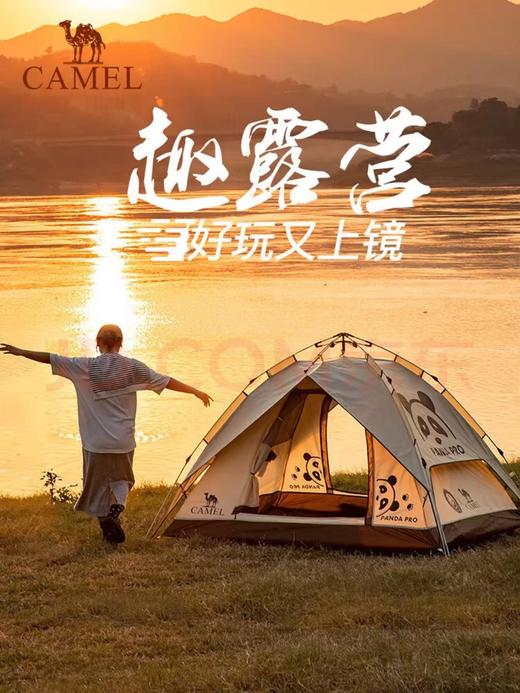【金皇会员355金币专享】骆驼（CAMEL）帐篷户外便携式折叠野营露营公园野餐全自动帐篷【山系熊猫】 商品图7