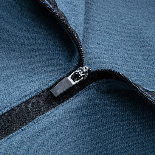 罗蒙男士秋冬长袖打底衫休闲撞色半拉链设计通勤T恤半高领打底衫 商品图8