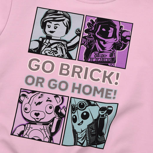 棉果果× LEGO女童春秋卫衣内搭纯棉小线圈圆领套头卫衣L122180226180 商品图1