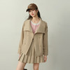 【严选】【领感风衣】诗凡黎卡其立领廓形短风衣2026春新款肌理质感短外套7H1460201 商品缩略图4