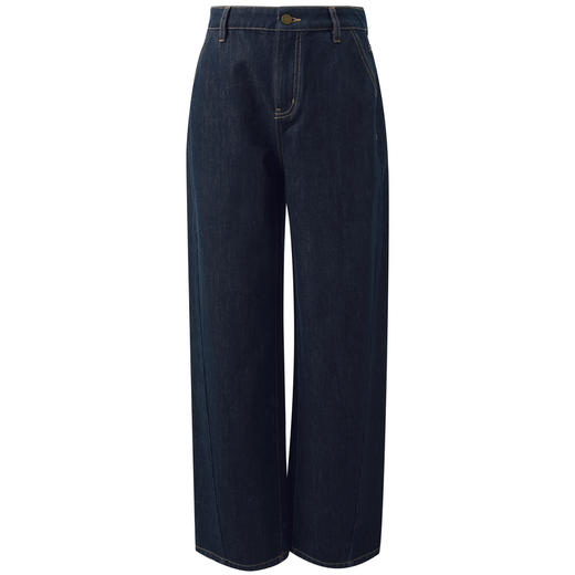 三彩2026春季新款休闲裤收腰牛仔裤长裤直筒裤复古水洗显瘦百搭M 商品图4