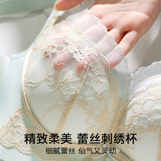 A2-【A-B杯】【小胸显大 聚拢升杯】聚拢防下垂收副乳上托调整型内衣女士文胸   馥郁玫瑰 商品图5