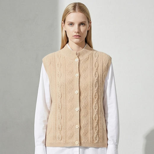 【咕咕同款】KINGDEER/KD秋冬新款女式马甲羊绒衫L805847经典基本款/气质款鹿王 商品图9