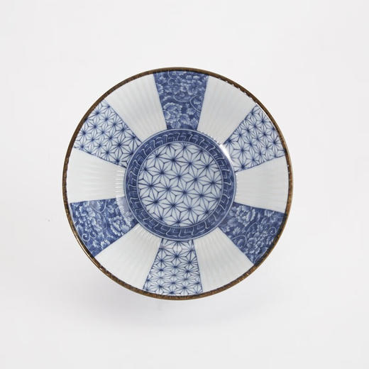 NITORI宜得利家居 家用陶瓷餐具餐盘汤盘菜盘子简约盘子 青花麻叶 商品图4
