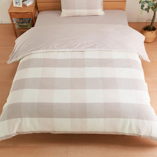 NITORI宜得利家居 床品日式风华夫格被套靠垫学生宿舍被单被罩 知奕LMO 商品图5