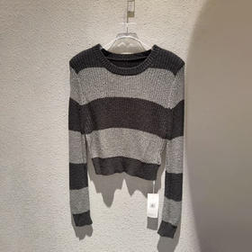 仓发312WS圆领拼色毛织上衣40305(绿灰） 春季 412031032105