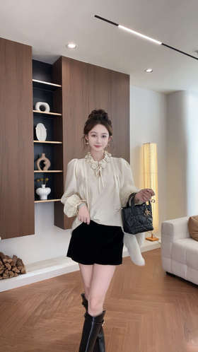 现货 玫瑰衬衫 纯手工订花 显贵单品 浪漫设计感衬衫