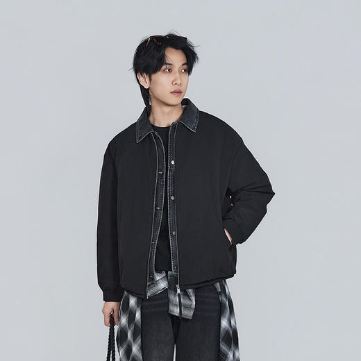 【新品上新】HX 冬季假两件短款翻领羽绒服年轻时尚Z100540085101 商品图3