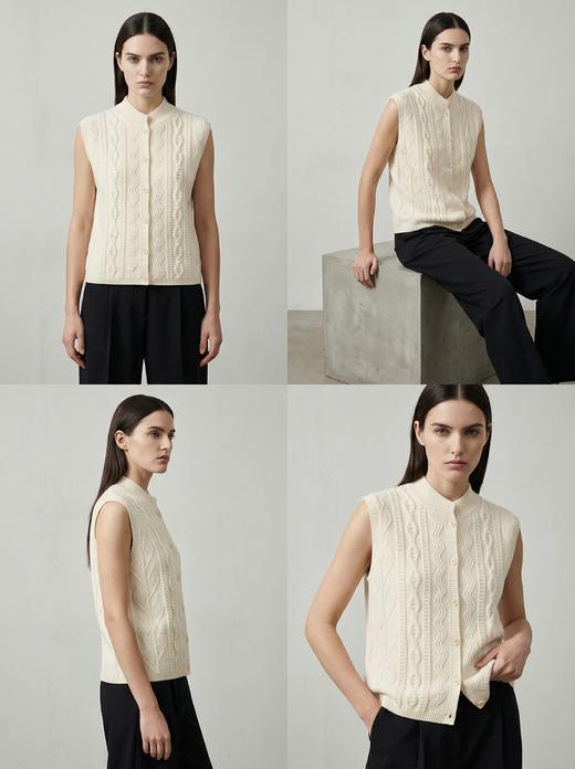 【咕咕同款】KINGDEER/KD秋冬新款女式马甲羊绒衫L805847经典基本款/气质款鹿王 商品图4