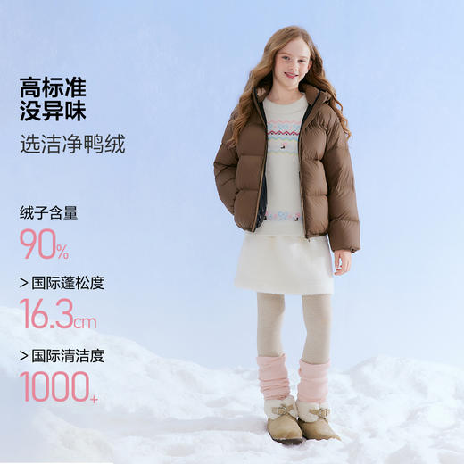 笛莎Deesha  【轻炉亲子系列】亲子装童装女童羽绒服儿童三防冬季外套 商品图1