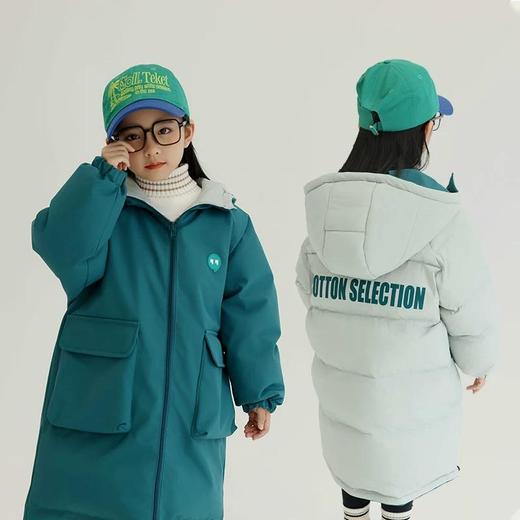【季末清仓】贝达鸭儿童羽绒棉服两面穿中长款韩版男女童加厚冬外套过膝长款防风90-160 商品图6