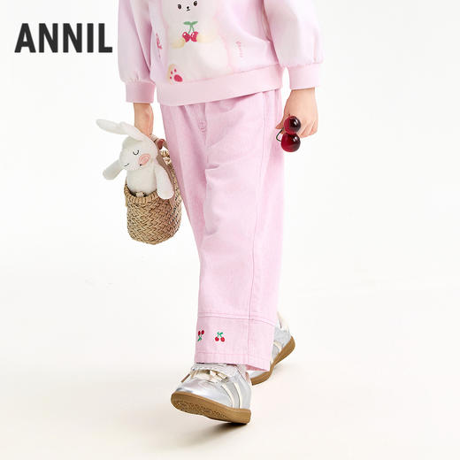 【实体店同款】女童全腰长裤春季新款安奈儿童装XG616063 商品图2