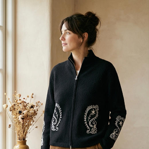 KINGDEER/KD秋冬新款女式长袖羊绒衫L805816复古奶奶风鹿王 商品图8