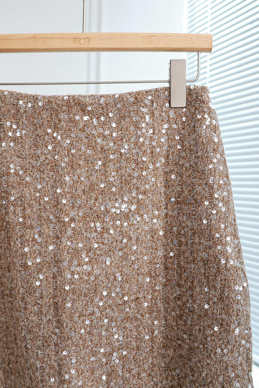 香槟笙歌|流光薄绒网纱拼接半裙 商品图2