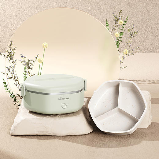 小熊（Bear）电热饭盒 加热饭盒1.0L恒温低音加热分离式内胆免注水自热饭盒不粘内胆保温饭盒DFH-C10S1 商品图2