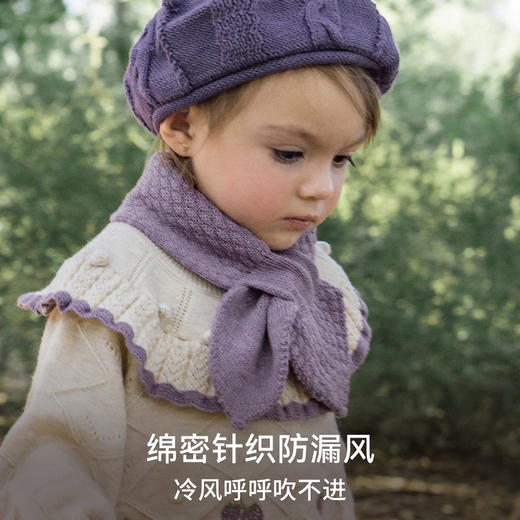 【红品限定】嫚熙儿童围巾女宝宝红色秋冬保暖外出围脖氛围感毛织围巾 商品图2