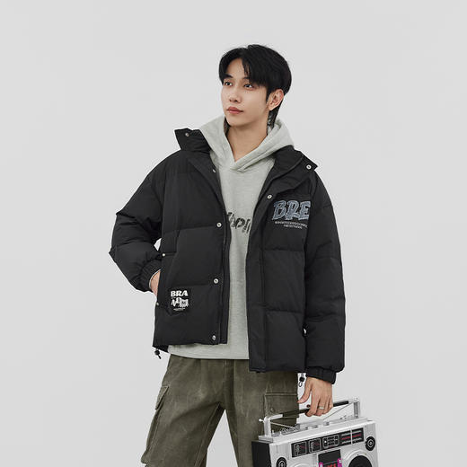 【新品上新】HX 冬季短款立领羽绒服C100540108101/02 商品图1