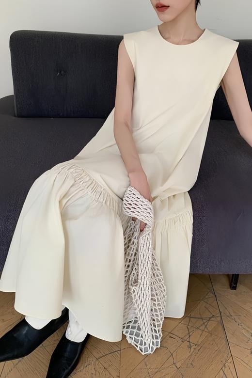 Kai & Kiera 极简无袖A字宽松大摆气质连衣裙 22049 商品图5