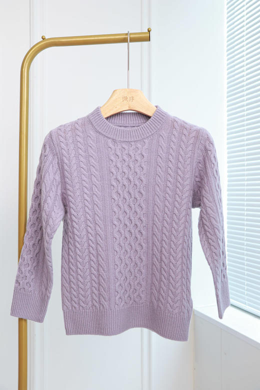 儿童韩系绞花羊毛衣 商品图2