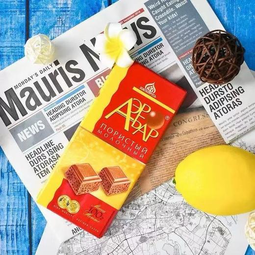 买一送一）俄罗斯可瑞迩牌气泡型牛奶味/榛子味代可可脂巧克力100g 商品图4