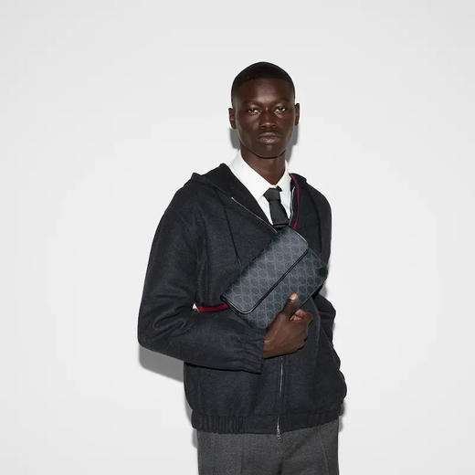 【二】GUCCI 古驰 男士 GG Supreme帆布 小号腰包 混色 792091 FADJA 1042 商品图7