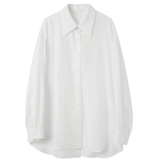 【六好氧气衫】三彩2026春季新款轻薄莱赛尔衬衫衬衣宽松开叉Z 商品图4